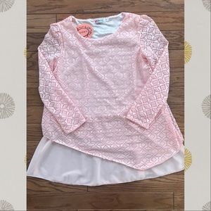 Women’s Lace Peach Shirt-Size Medium